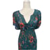 Patrons of Peace Maxi Long Dress Size M Green Floral Gauzy Boho Gypsy Feminine