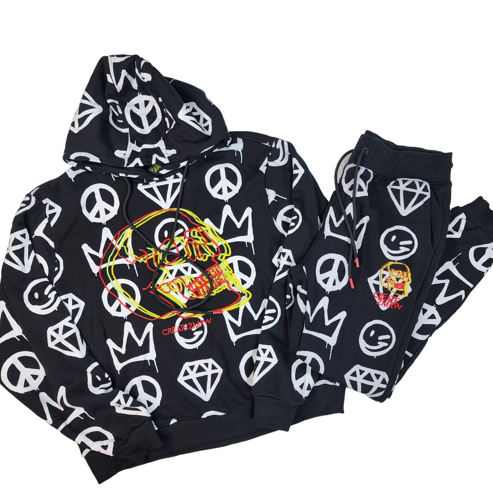 Peace Out Hoodie and Sweat pant Set - Create 2mrw - XL