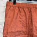 Garnet Hill Skirt Womens 14 Paprika Orange Elastic Waist Pull On Mini Linen