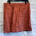 Garnet Hill Skirt Womens 14 Paprika Orange Elastic Waist Pull On Mini Linen