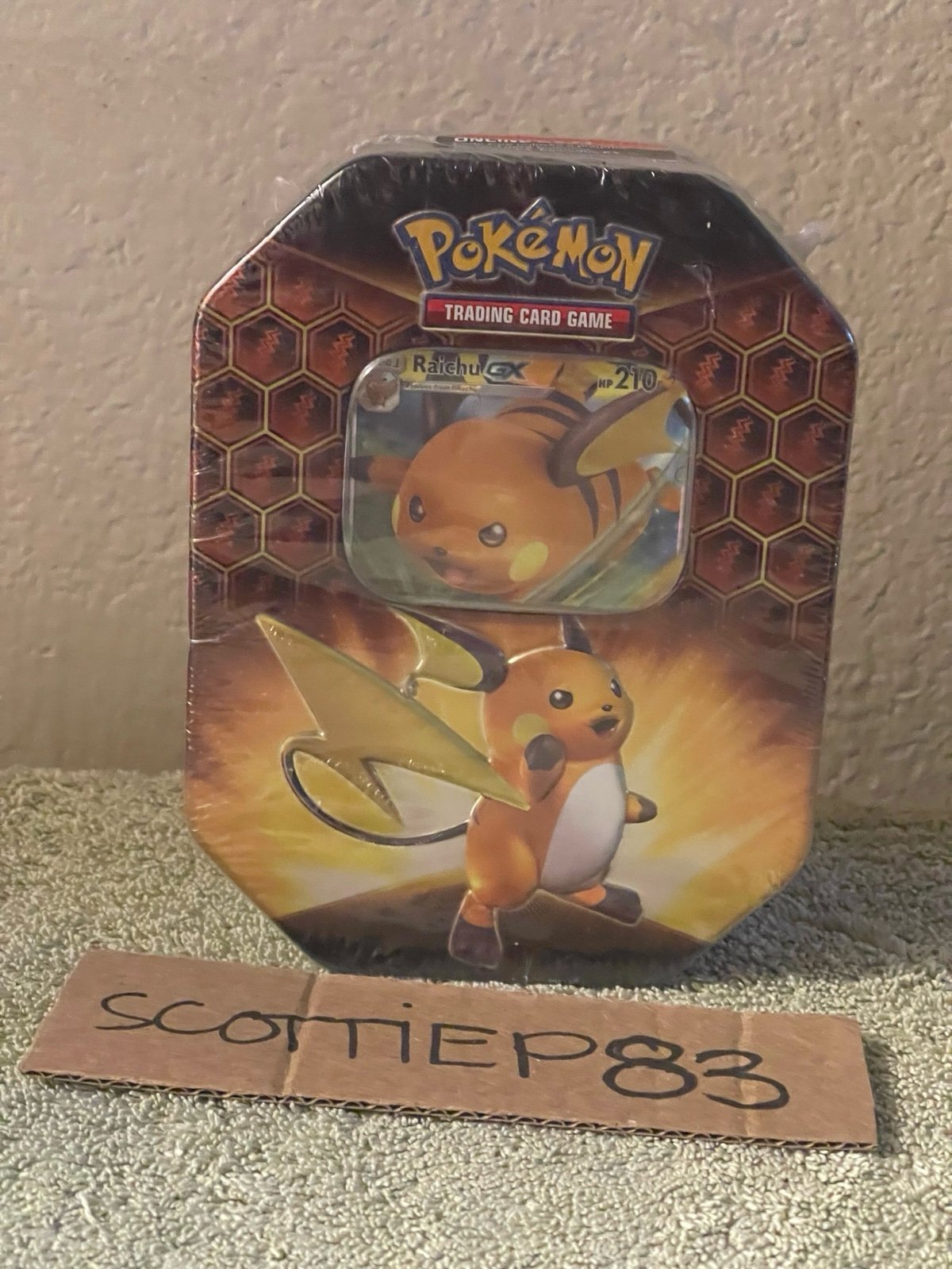 Pokemon Hidden Fates Tin Raichu GX **SEALED**