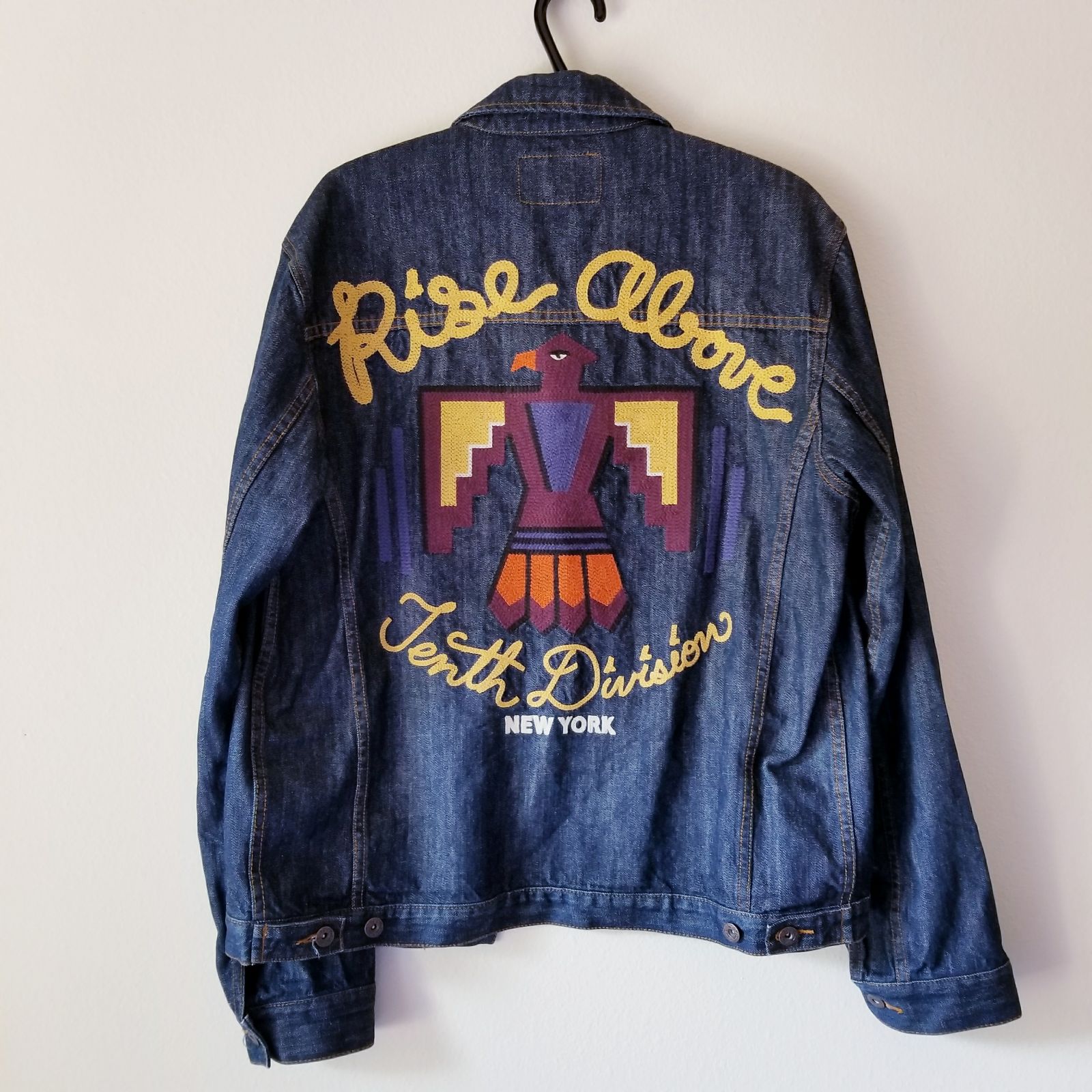 10.deep Denim Jacket Rise Above Quetzal