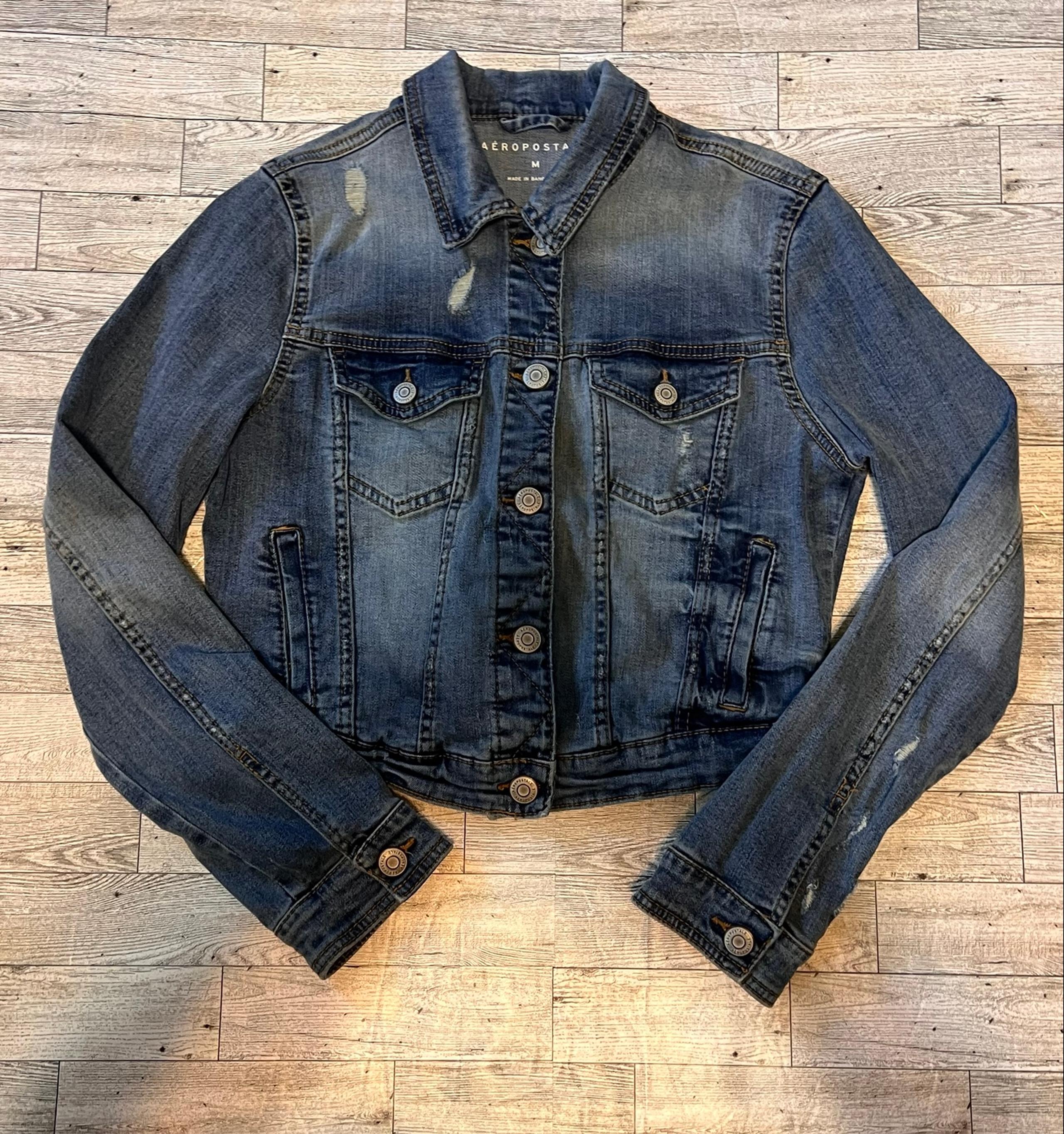 Aeropostale Real Denim Medium Wash Denim Jacket Women Medium - Aéropostale