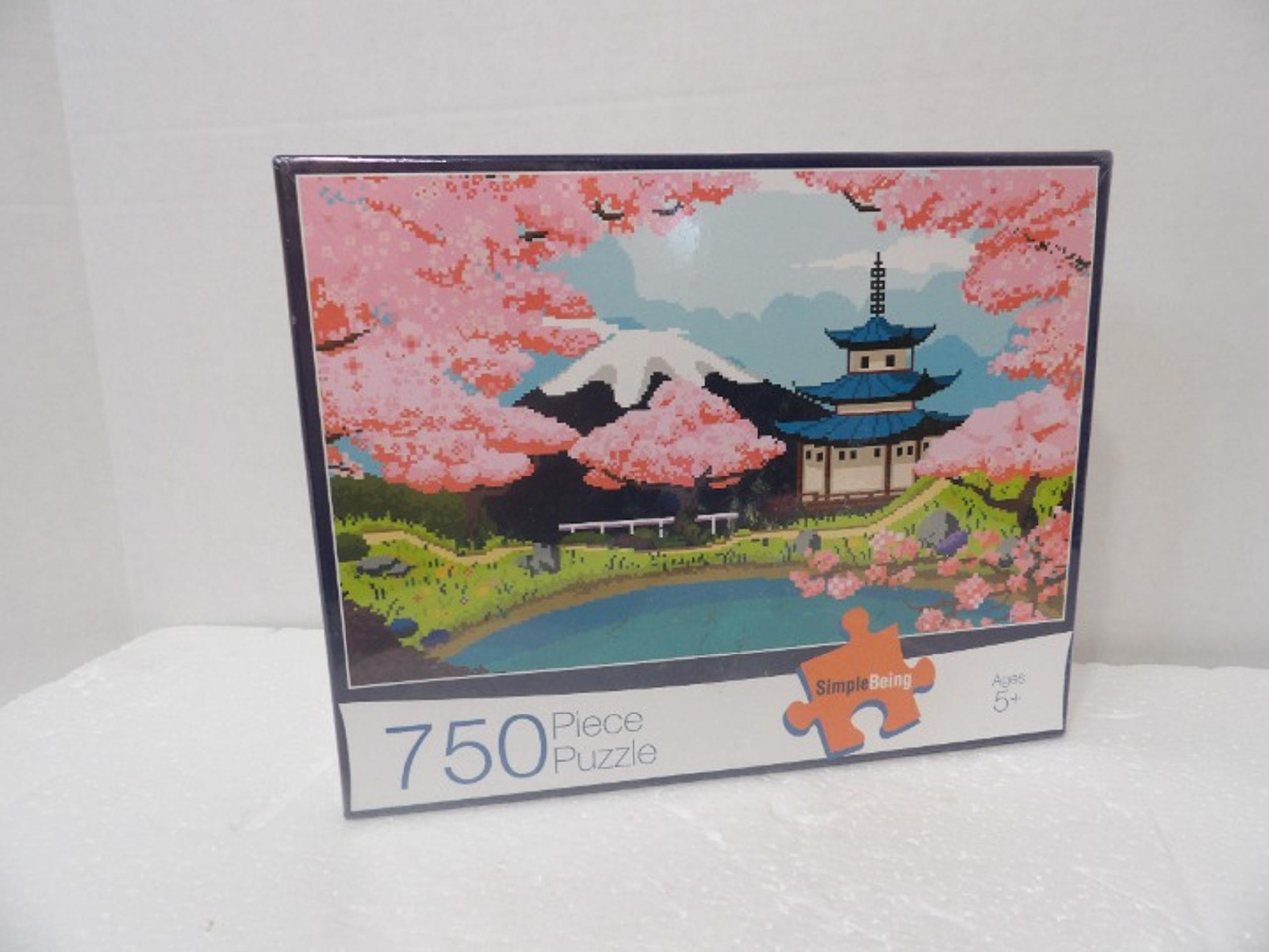 Simply Being 750 Jigsaw Puzzle Fuji and Cherry Blossoms-NEW - Simple Green