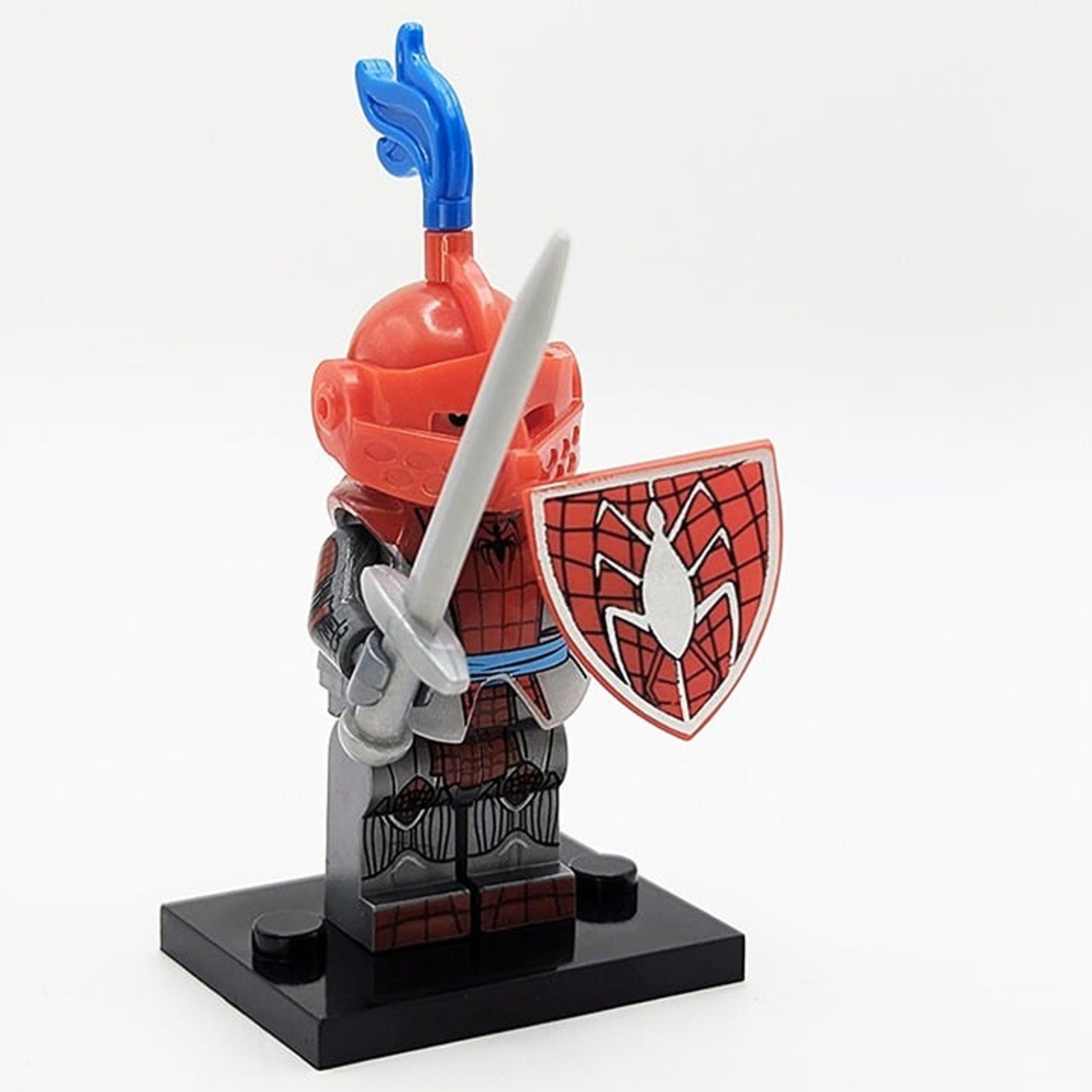 Spider-man Spider Knight Custom Minifigure Marvel Spiderverse Building Block Toy
