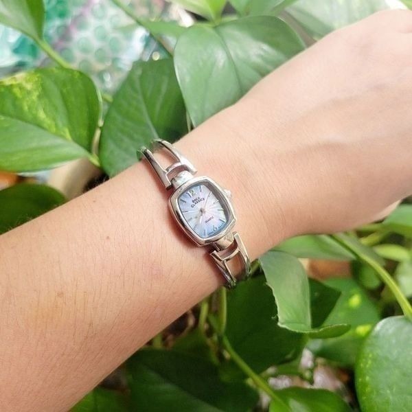 Boca Classic Blue & Silver Dainty Sunburst Watch
