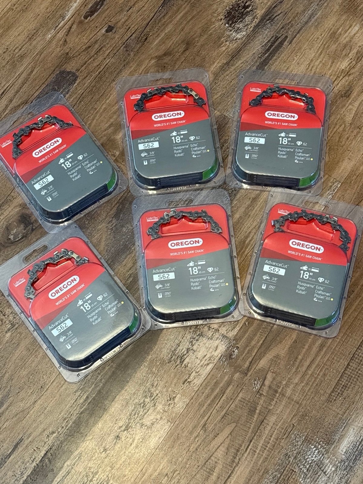 Lot of 6 NEW 18” Oregon Chainsaw Chains