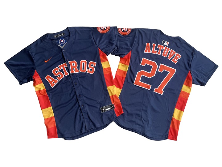 Men's Houston Astros Jose Altuve Navy Alternate Limited Player Jersey Size:XL