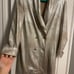 Zara Silver metallic Faux Suede Blazer Dress in xsmall New