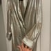 Zara Silver metallic Faux Suede Blazer Dress in xsmall New