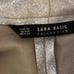 Zara Silver metallic Faux Suede Blazer Dress in xsmall New