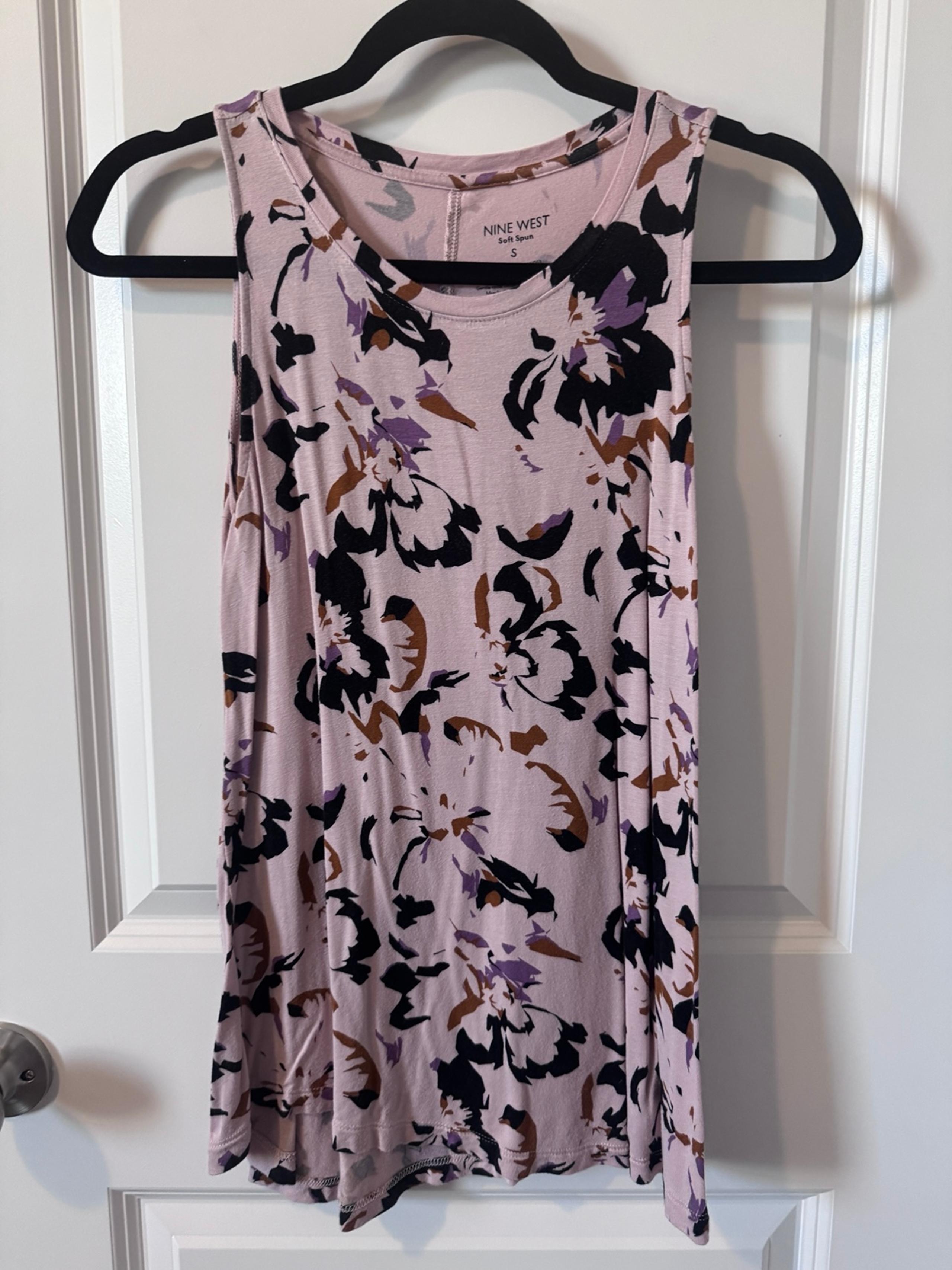 Nine West Women's Tank Top Size Medium Floral Sleeveless Top