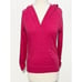 Puma Women's Long Sleeve V Neck Pullover Hoodie Sweatshirt Pink Size Small