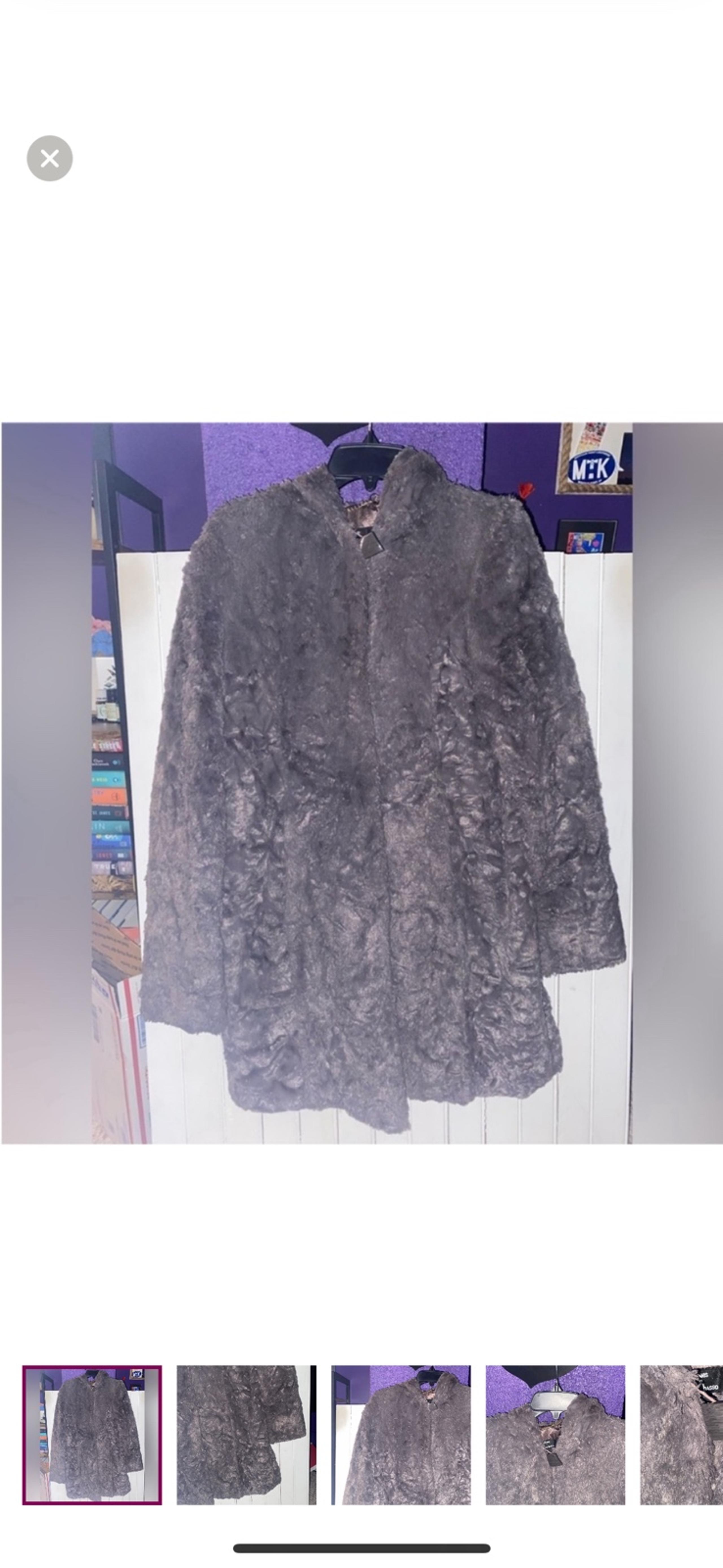 Dennis by Faux Mink Fur Jacket Grey Size XS - Dennis Basso