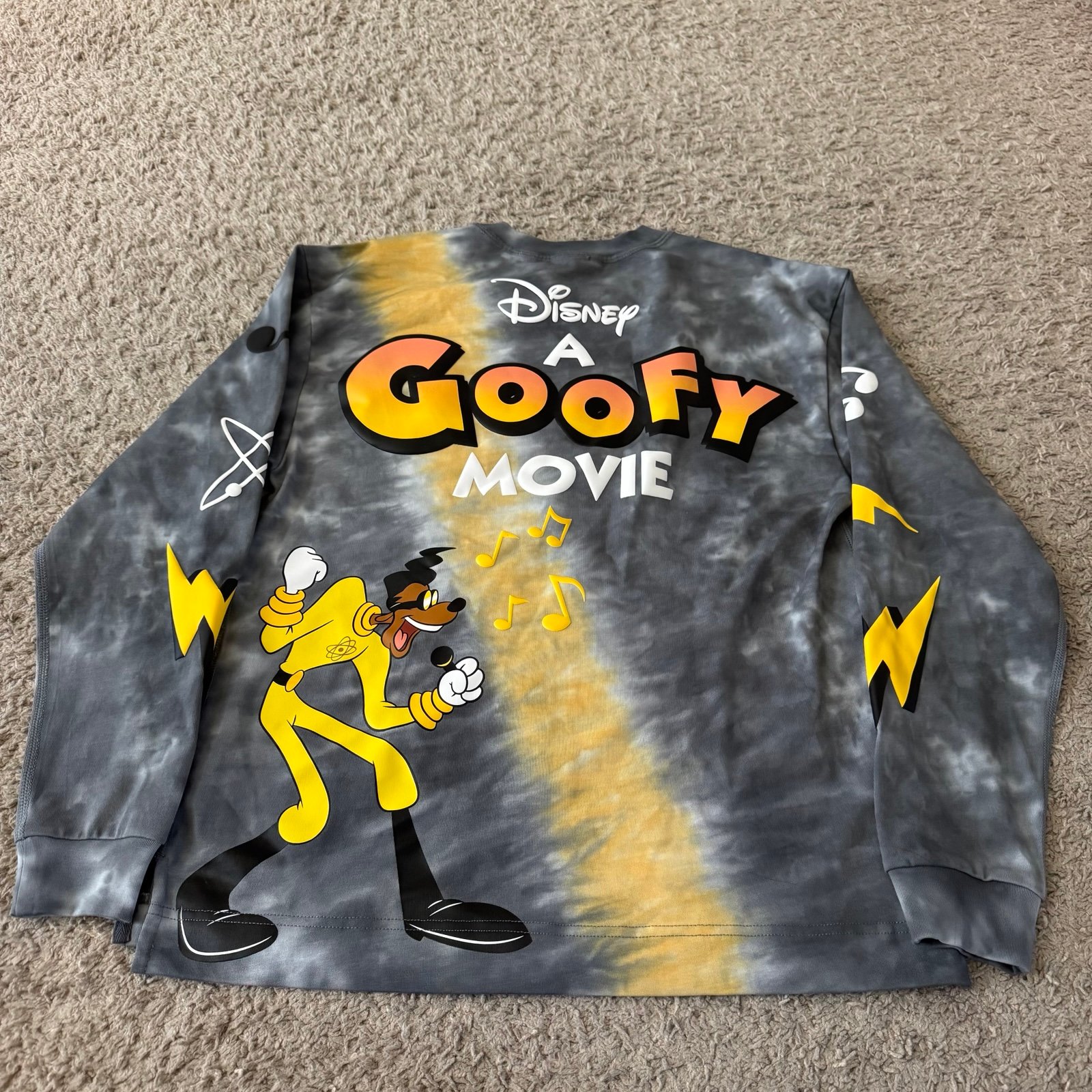 Unisex Disney A Goofy Movie Powerline Tie Dye Spirit Jersey Long Sleeve T-Shirt