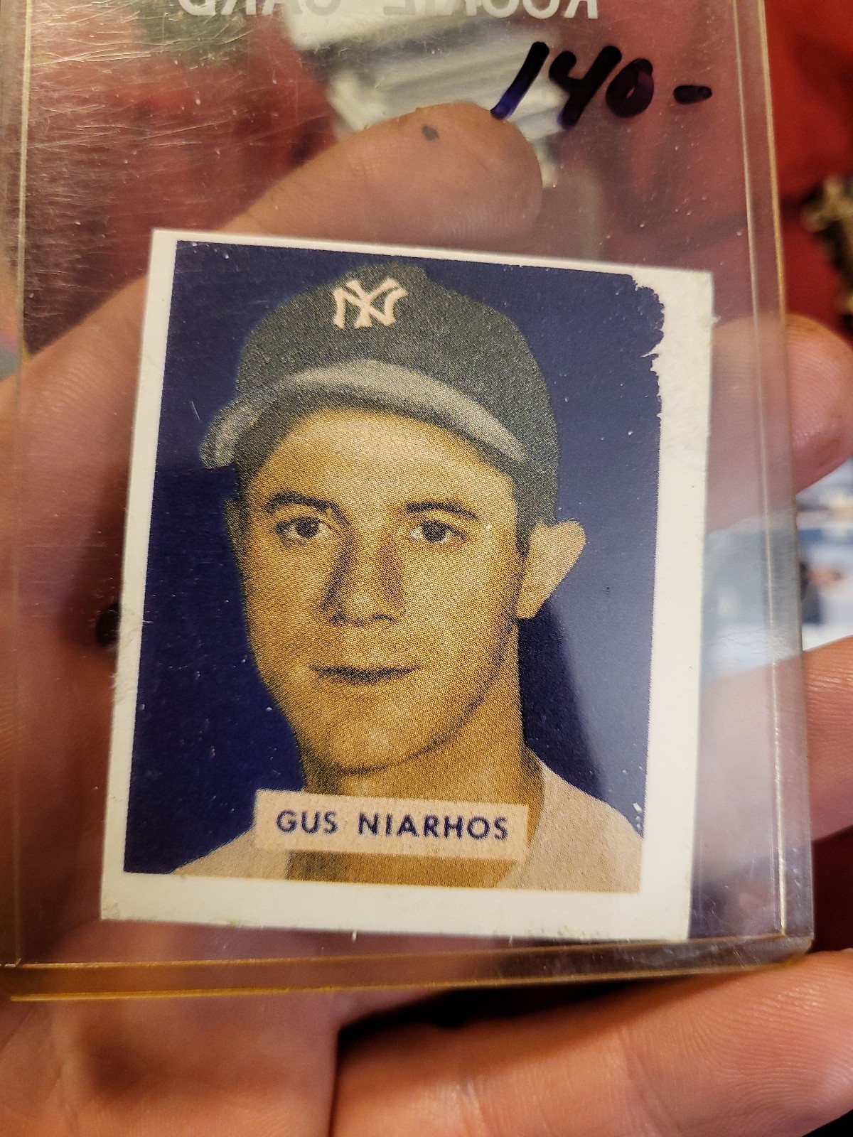 Bowman gum 1949 #181 gus niarhos original baseball card