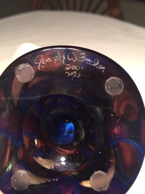 Joseph W. Becker glass vase/art
