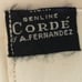 Vintage French Corde' large Wristlet Cream color with Lucite pull
