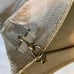 Vintage French Corde' large Wristlet Cream color with Lucite pull