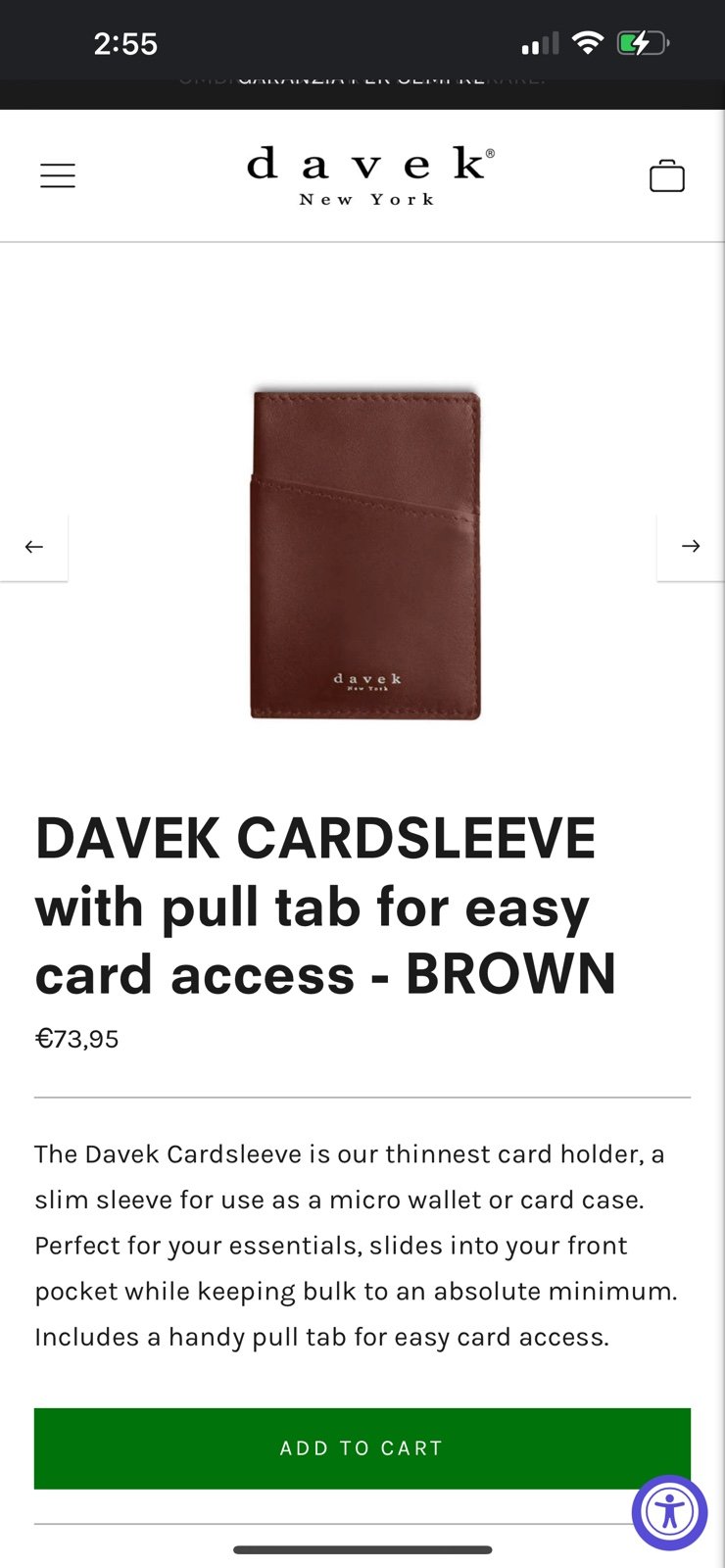DAVEK NEW YORK CARDHOLDER