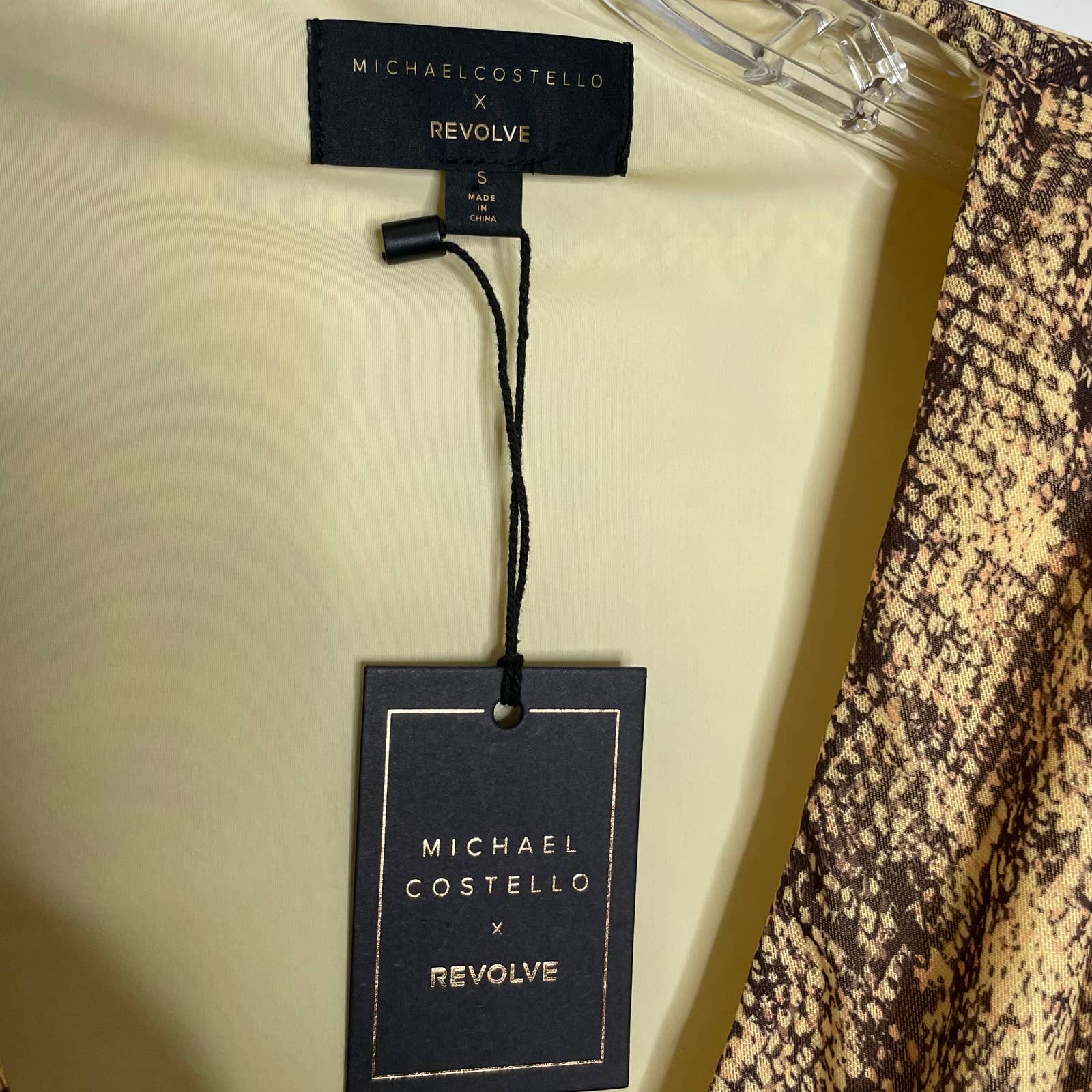 NEW Michael Costello x Revolve Antonella Snake Print newest Mini Dress Small
