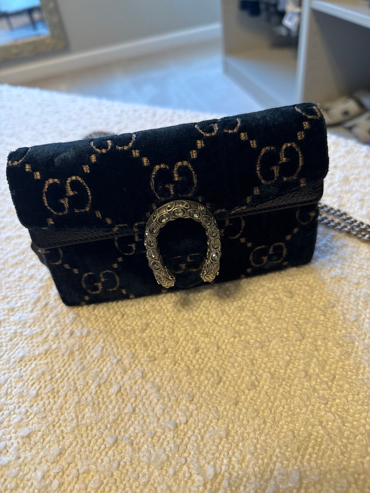 Gucci Dionysus Bag GG Velvet Super Mini