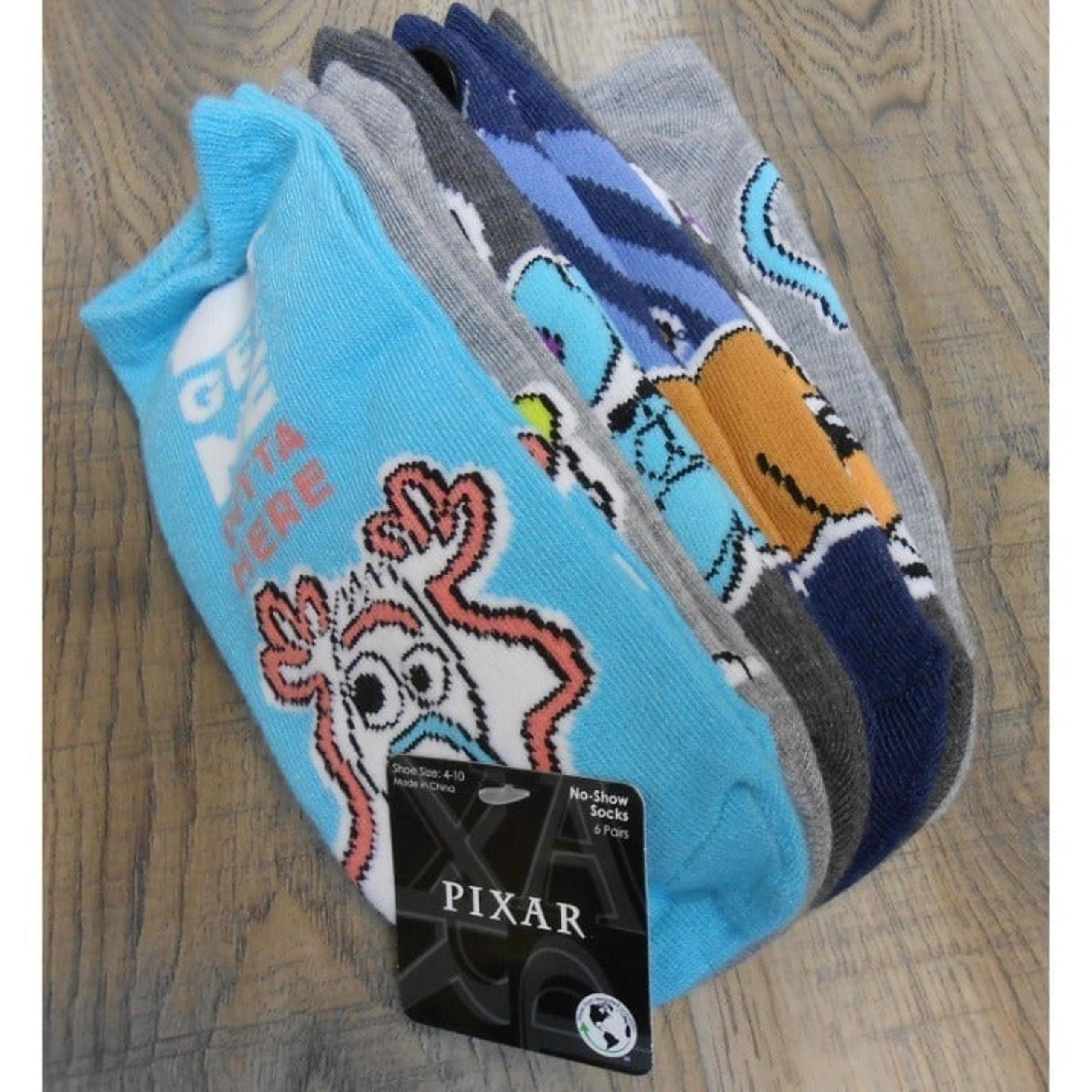Disney Pixar 6 pairs Women's No Show Socks Shoe Size 4-10