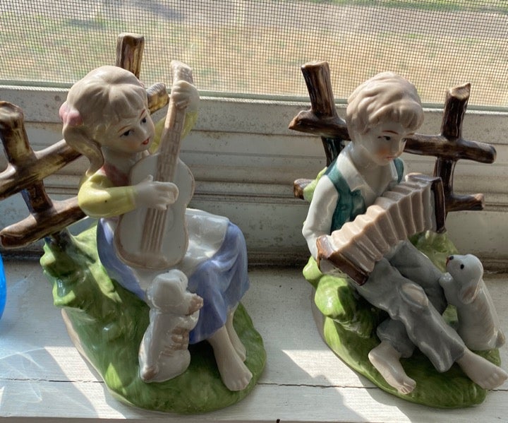 Antique glass figurines