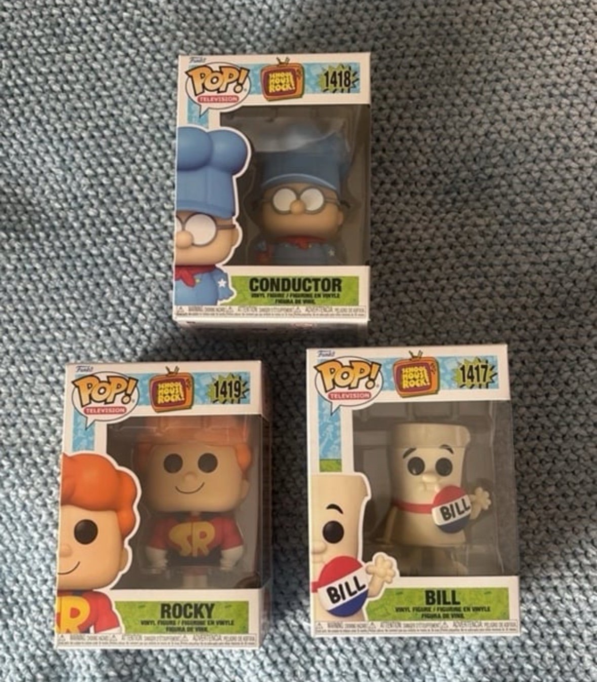 Funko Pop! Television: Schoolhouse Rock Set #1417 Bill #1418 #1419