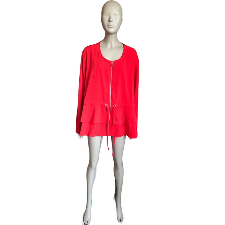 NWT Rebel Fiery Red Long Sleeve Zip Up Jacket