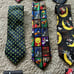 VTG 90s Looney Tunes Neckties Lot of 12 AOP Baseball Halloween Valentine's Day