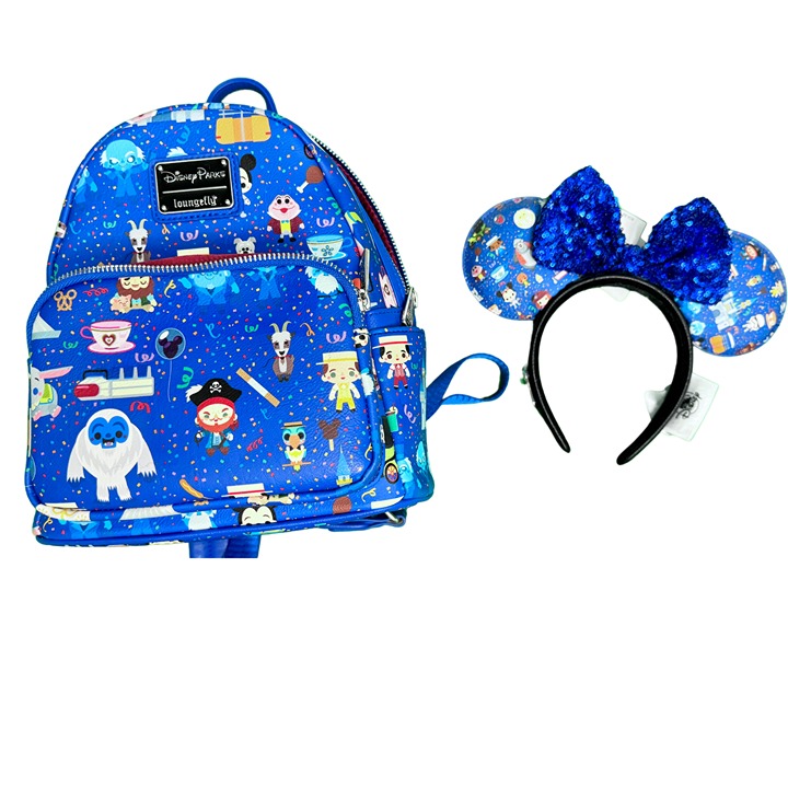 Disney Parks Chibi Icons Loungefly and Ears Headband Blue Disney World