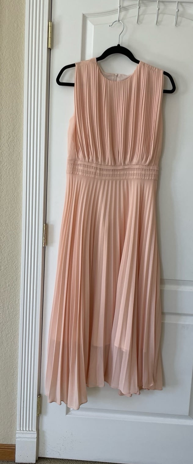 Pleated silk dress size S new with tag