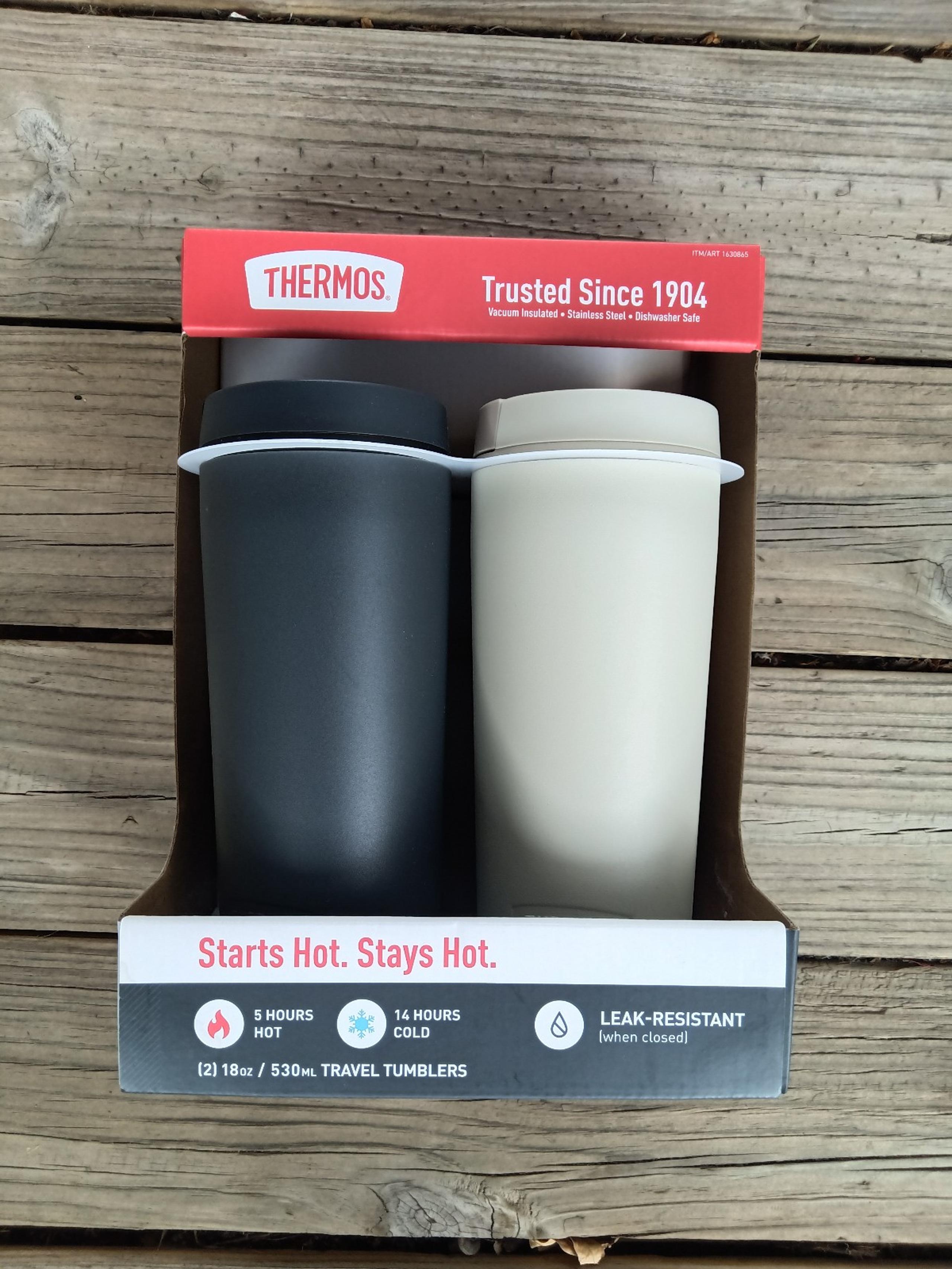 NEW! Thermos Stainless Steel 18oz Travel Tumbler, 2-pack