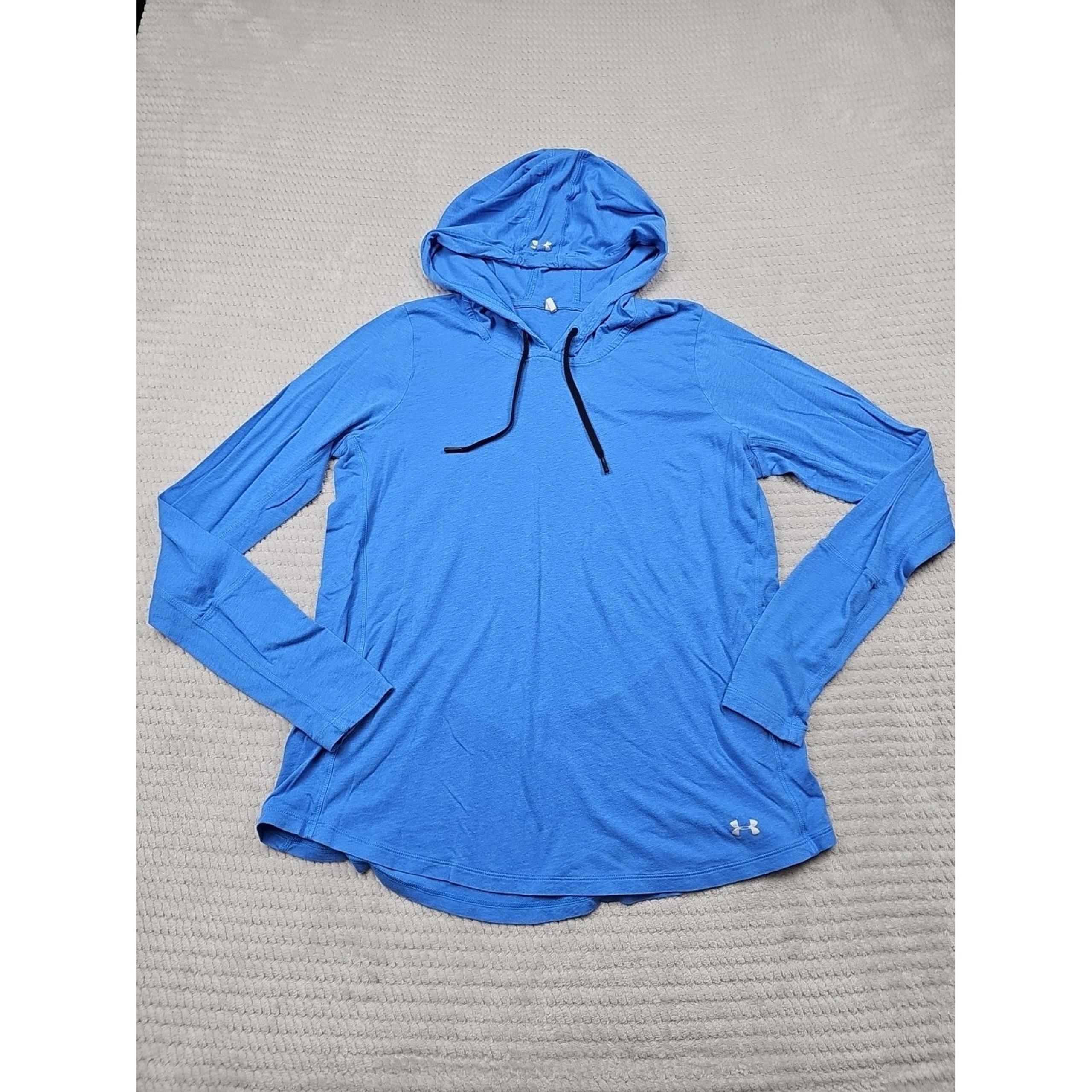 Under Armour Shirt Womens Medium Loose Fit Long Sleeve Hooded Light Weight