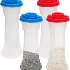 Set of 4 Plastic Salt and Pepper Shakers