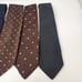 Givenchy Gentlemen Paris Vintage Tie Lot of 5 Neckties Brown Black Red Blue
