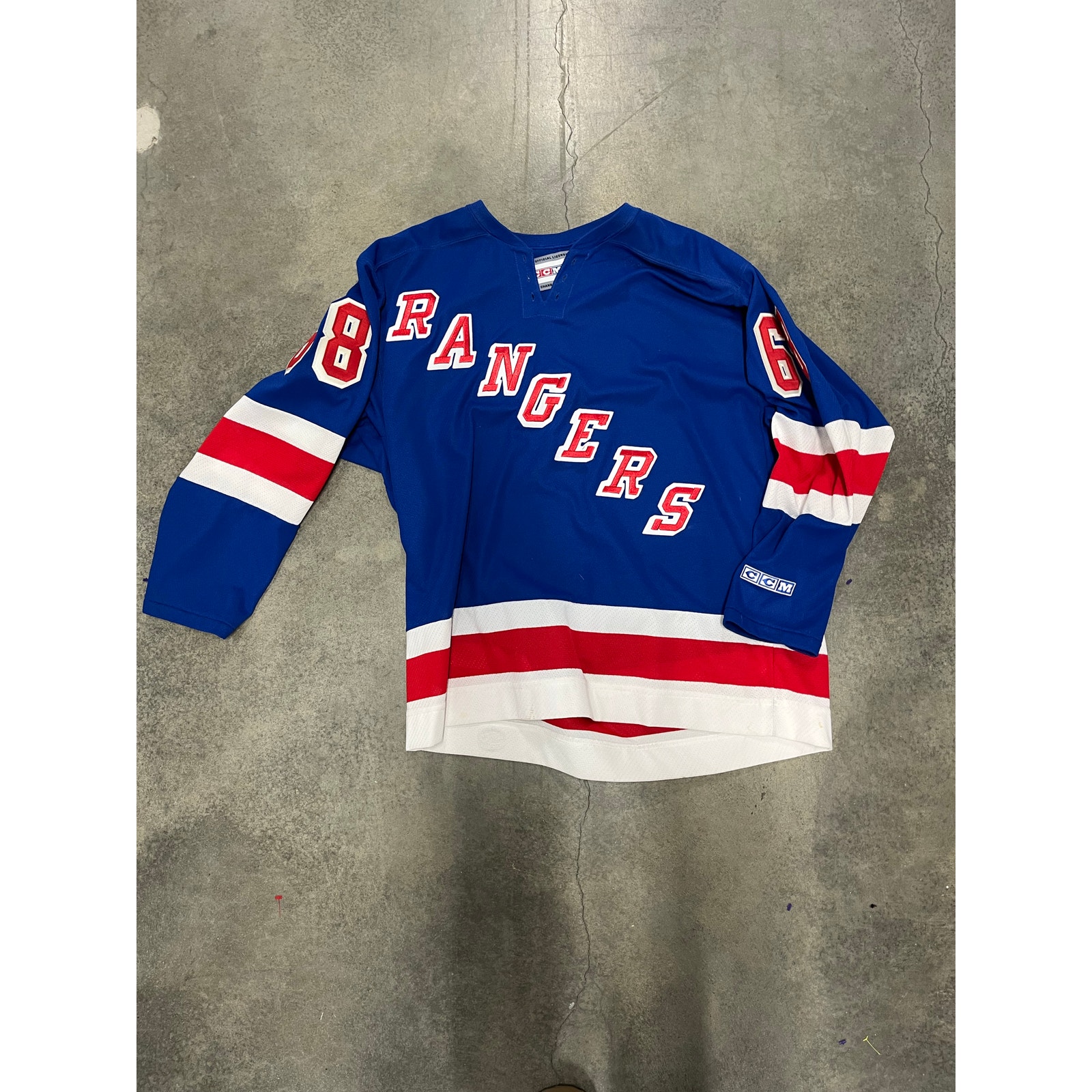 Vintage Y2K Reebok CCM Men New York Rangers Marian Gaborik Stitched Jersey Sz 48