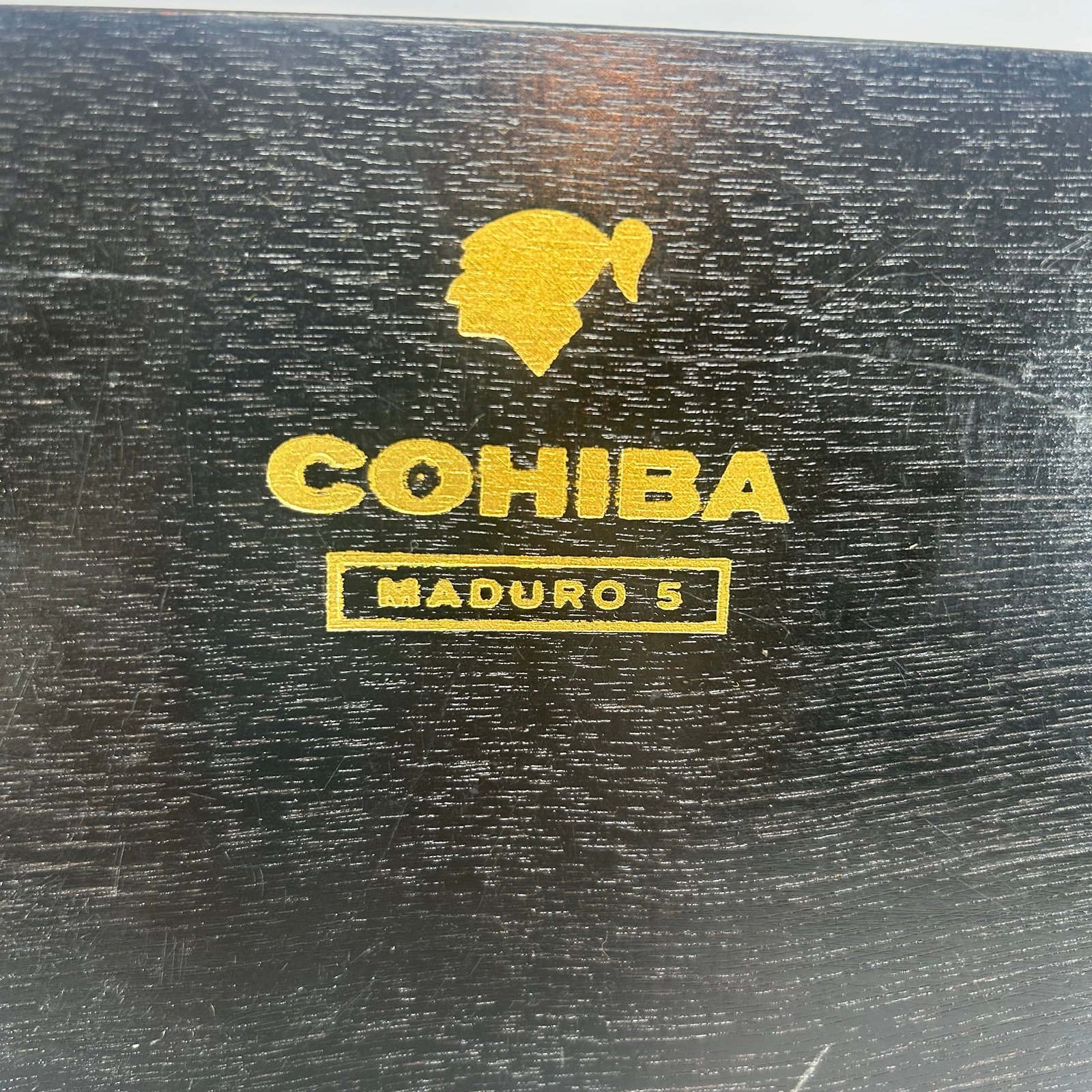 COHIBA Wooden Cigar Box EMPTY ~ 25 Genies ~ Maduro 5 ~ Good Used Condition
