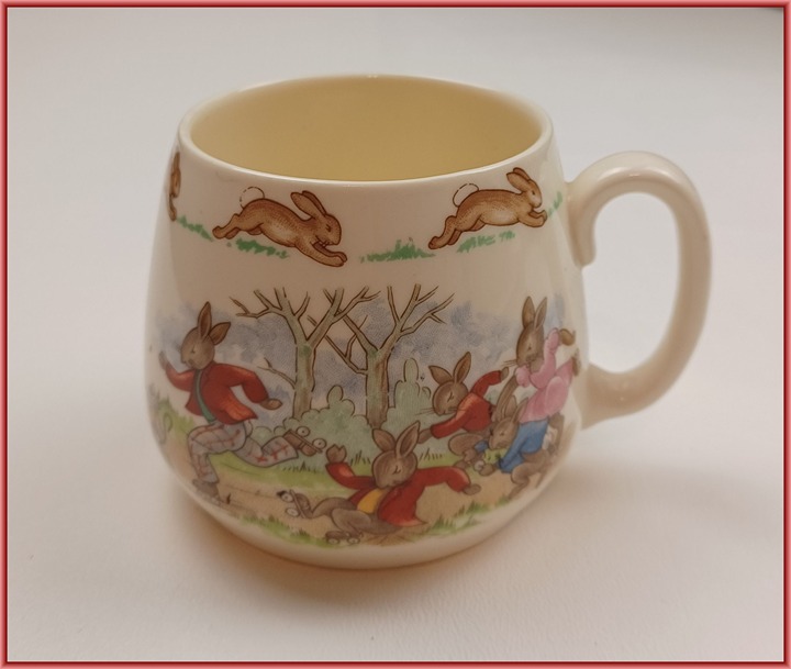 Royal Doulton Child's Mug Roller Skating Albion Shape Bunnykins English