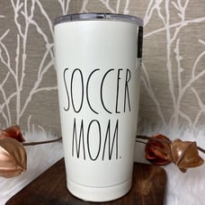 RAE DUNN FARMHOUSE HOME DECOR SOCCER MOM COFFEE TEA TUMBLER NEW RD HTF