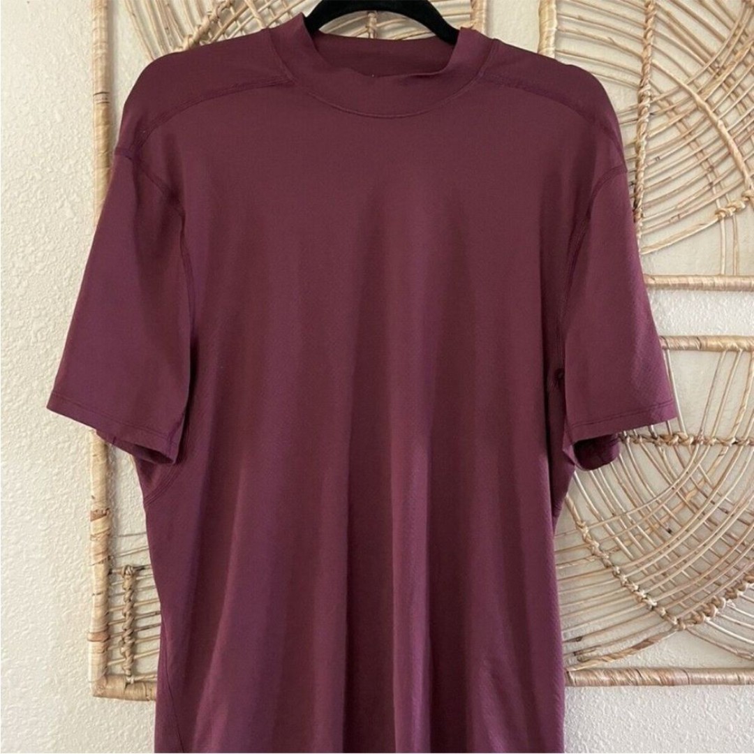 Lululemon License To Move Short Sleeve P2P 20 Garnet M60