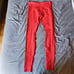 RARE lipstick red heather Lululemon leggings 6