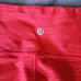 RARE lipstick red heather Lululemon leggings 6