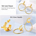 Women's spiral geometric hoop earrings