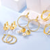 Women's spiral geometric hoop earrings