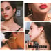 Women's spiral geometric hoop earrings