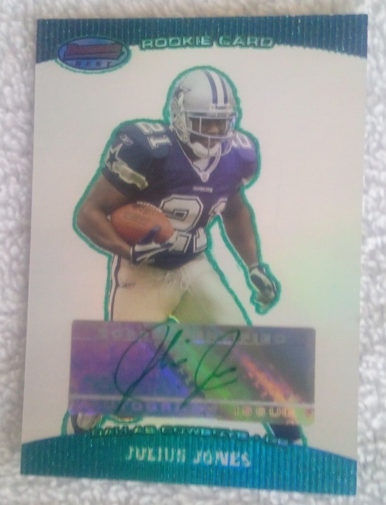 Julius Jones - Dallas Cowboys. Rookie Card. Topps Certified Autograph.496/499.