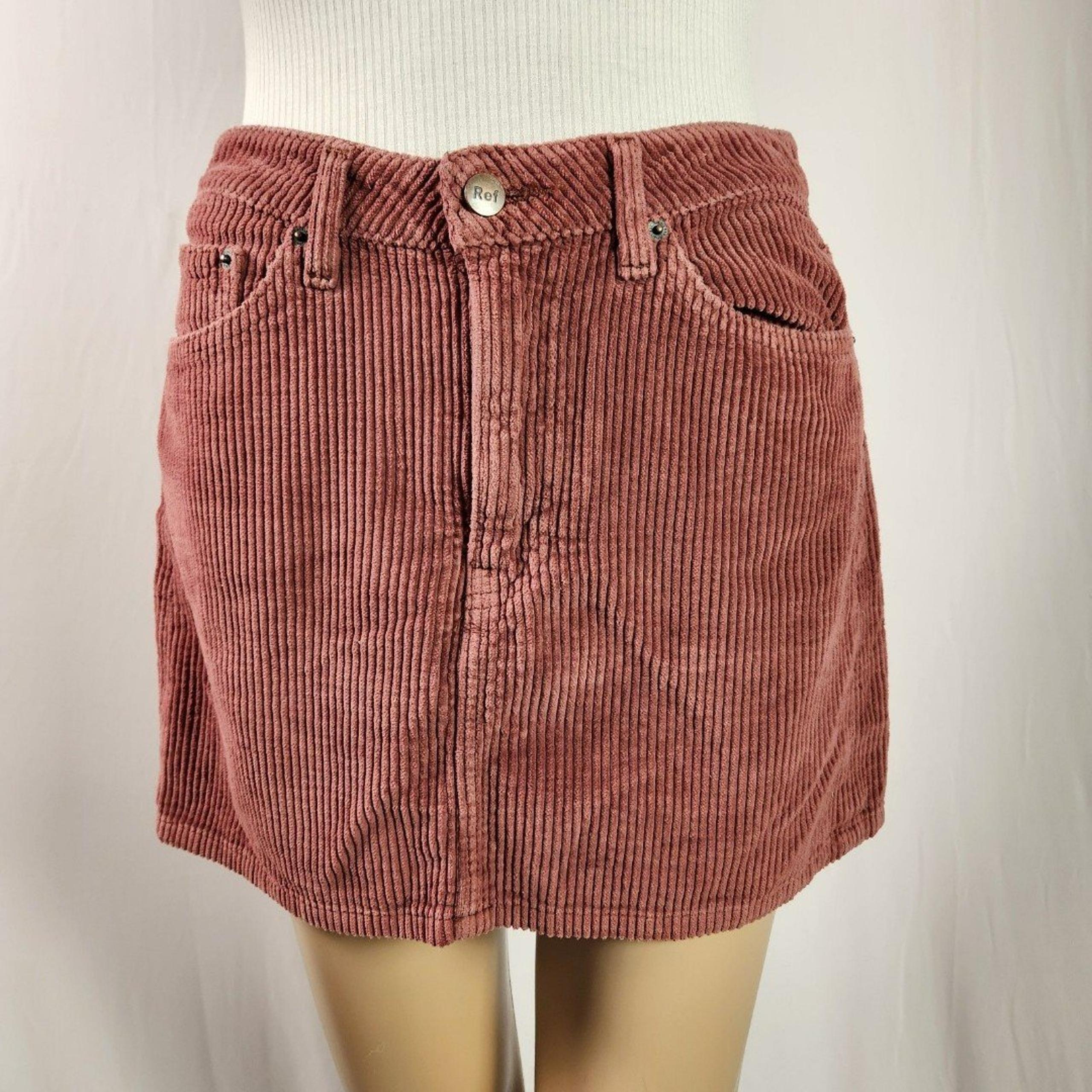 Reformation Abbey Corduroy Mini Skirt Rust Burgundy Women's size 4