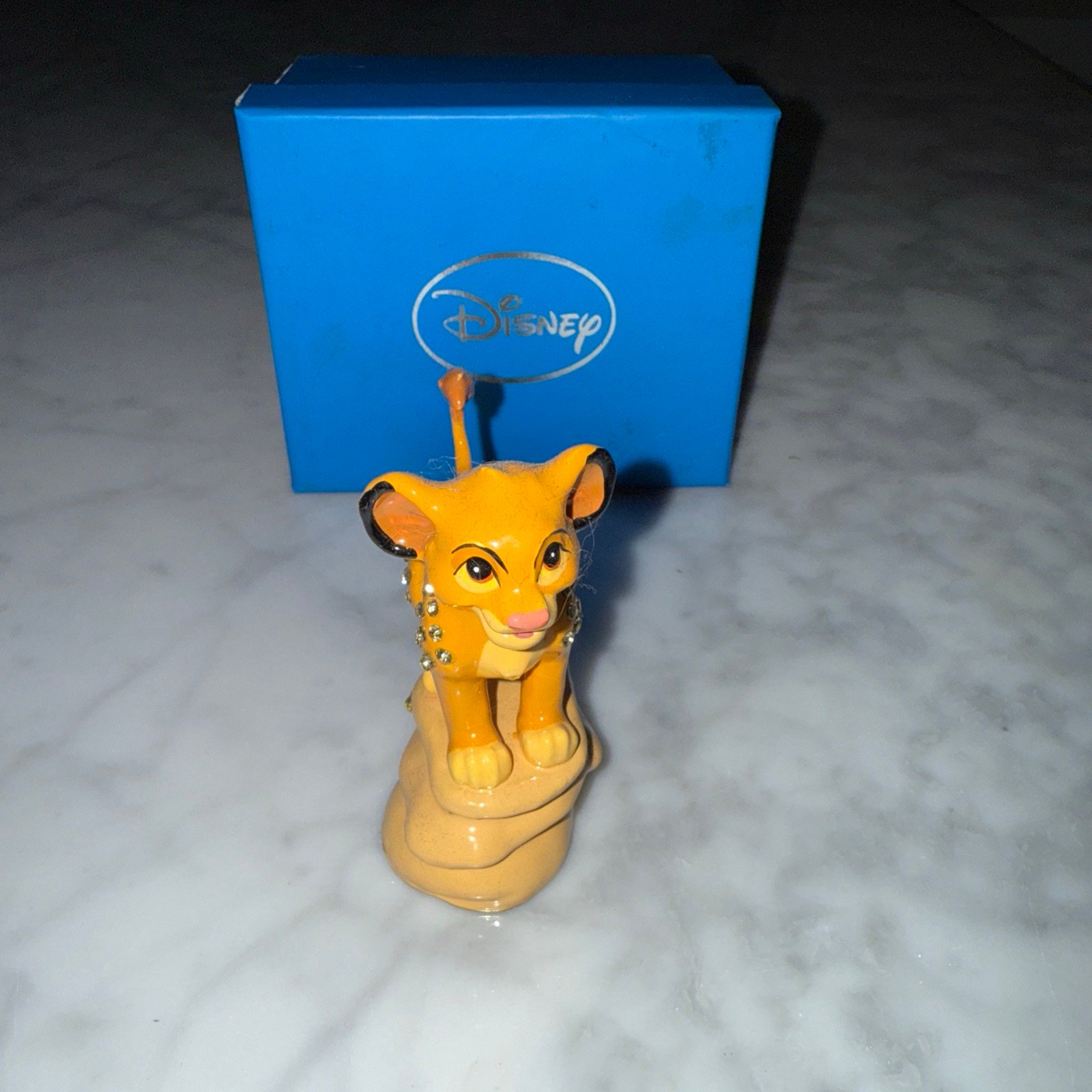 Disney Parks Arribas Lion King Simba Jeweled Trinket Box With Original Box